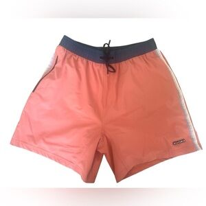 All Fenix Men’s Swim Shorts Melon with Navy Trim Medium